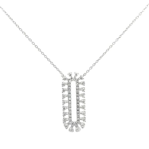 Sparkling Rectangular Diamond Necklace
