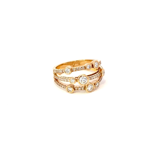 Elegant Multi-Row Diamond Ring — изображение 2