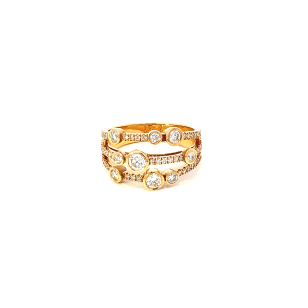 Elegant Multi-Row Diamond Ring