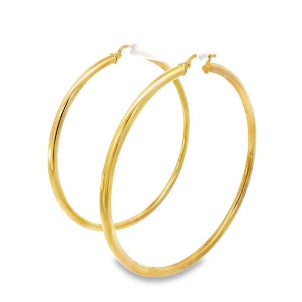 Elegant Gold Hoop Earrings - Image 2
