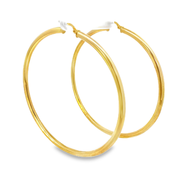 Elegant Gold Hoop Earrings - Image 3