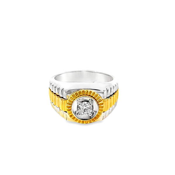 Elegant Two-Tone Diamond Ring